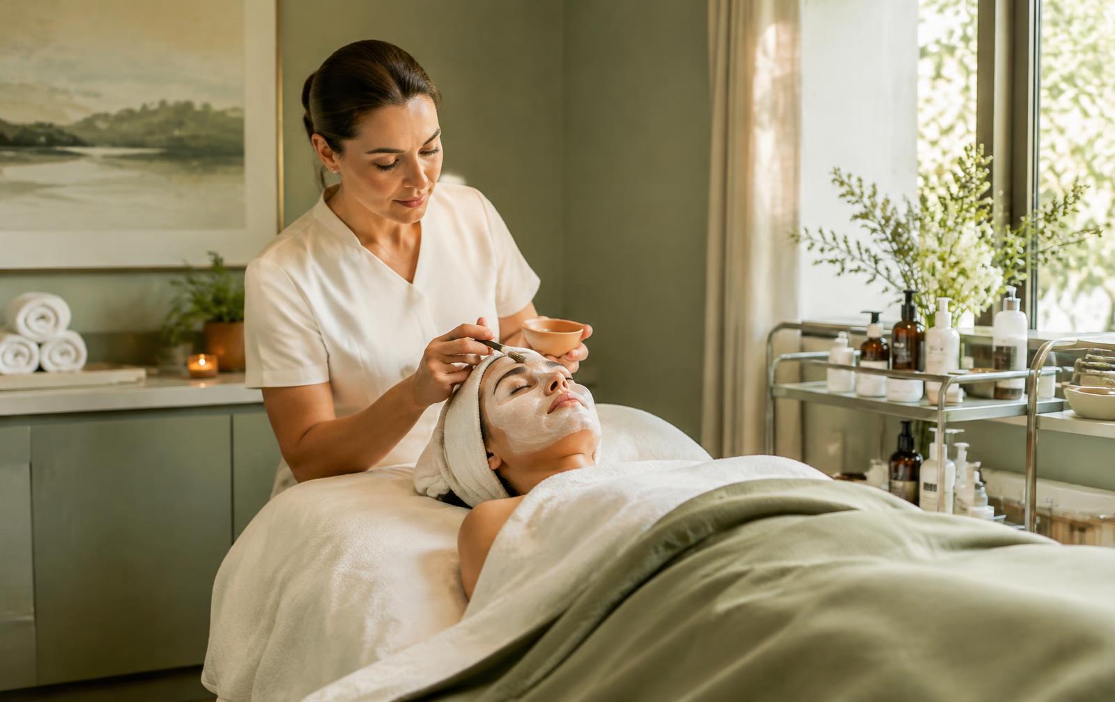 Facial treatment at Alma Med Spa
